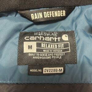 Carhartt Relaxed Fit Jacket with Rain Defender - Blue and Black
